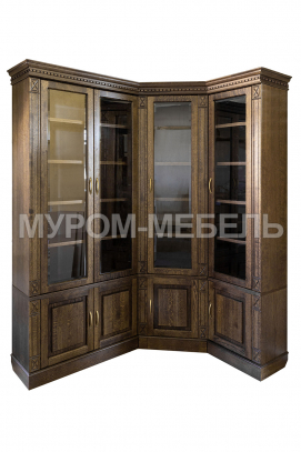 Здесь изображено Шкаф книжный угловой Флоренция 2