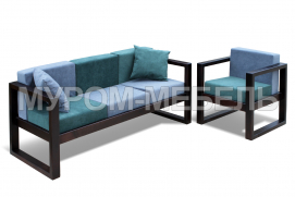 Здесь изображено Диван с креслом Аскет