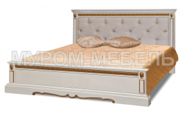 Здесь изображено Двуспальная кровать Милано-тахта с каретной стяжкой