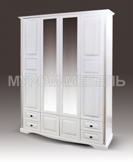 Здесь изображено Шкаф Милена (сосна, резьба береза)