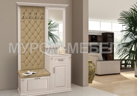 Стеновая панель с зеркалом и тумбой 2 из серии  Здесь изображено Стеновая панель с зеркалом и тумбой 2 из серии