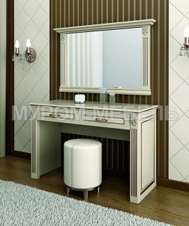 Здесь изображено Туалетный столик Амелия с зеркалом
