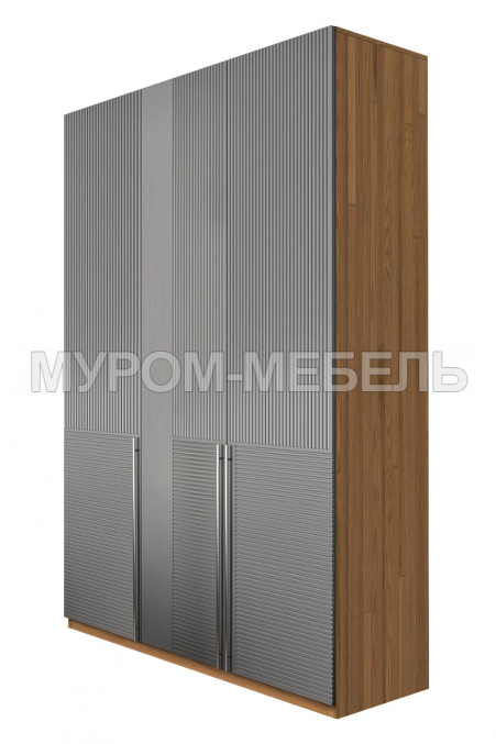 Здесь изображено Шкаф Бергамо 3-х ств., фасады МДФ в эмали