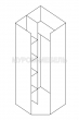 Здесь изображено Шкаф 1-створчатый угловой из сосны из серии 